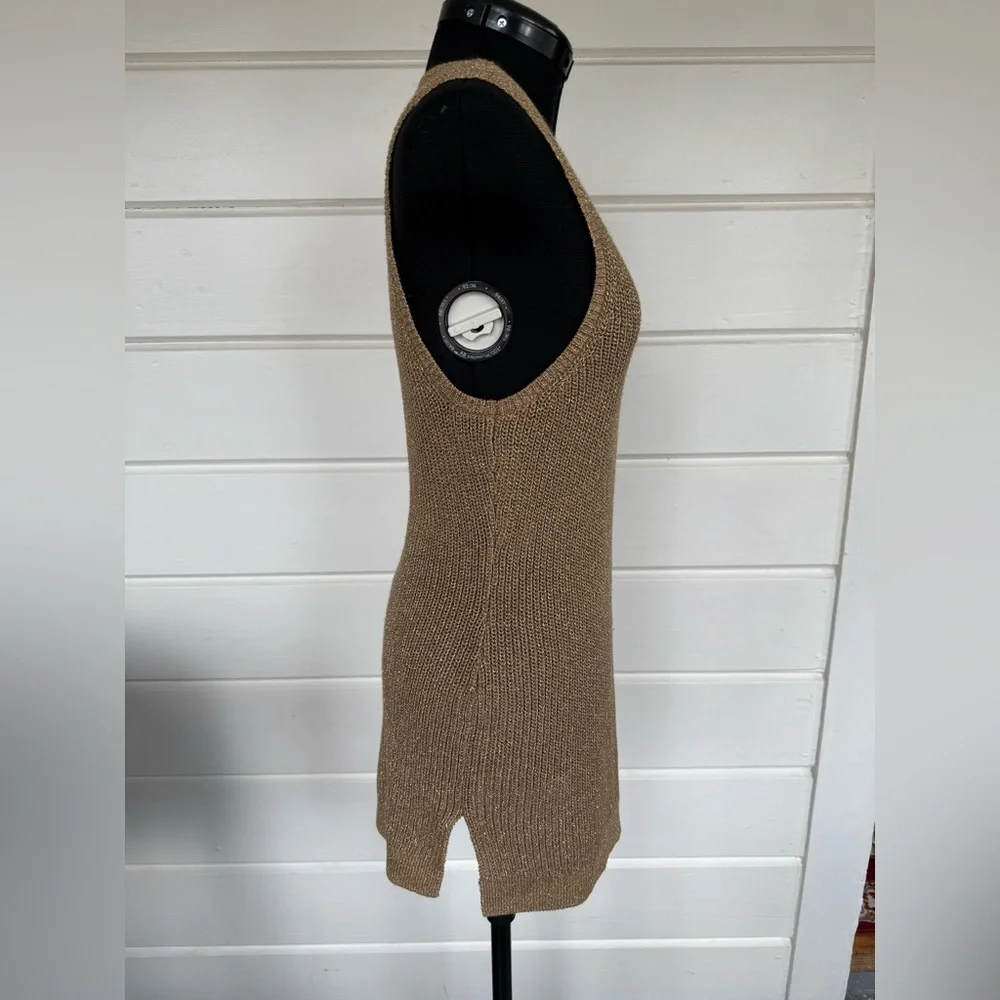 Ralph Lauren Metallic Gold Knit Top/Dress - Picture 4 of 6